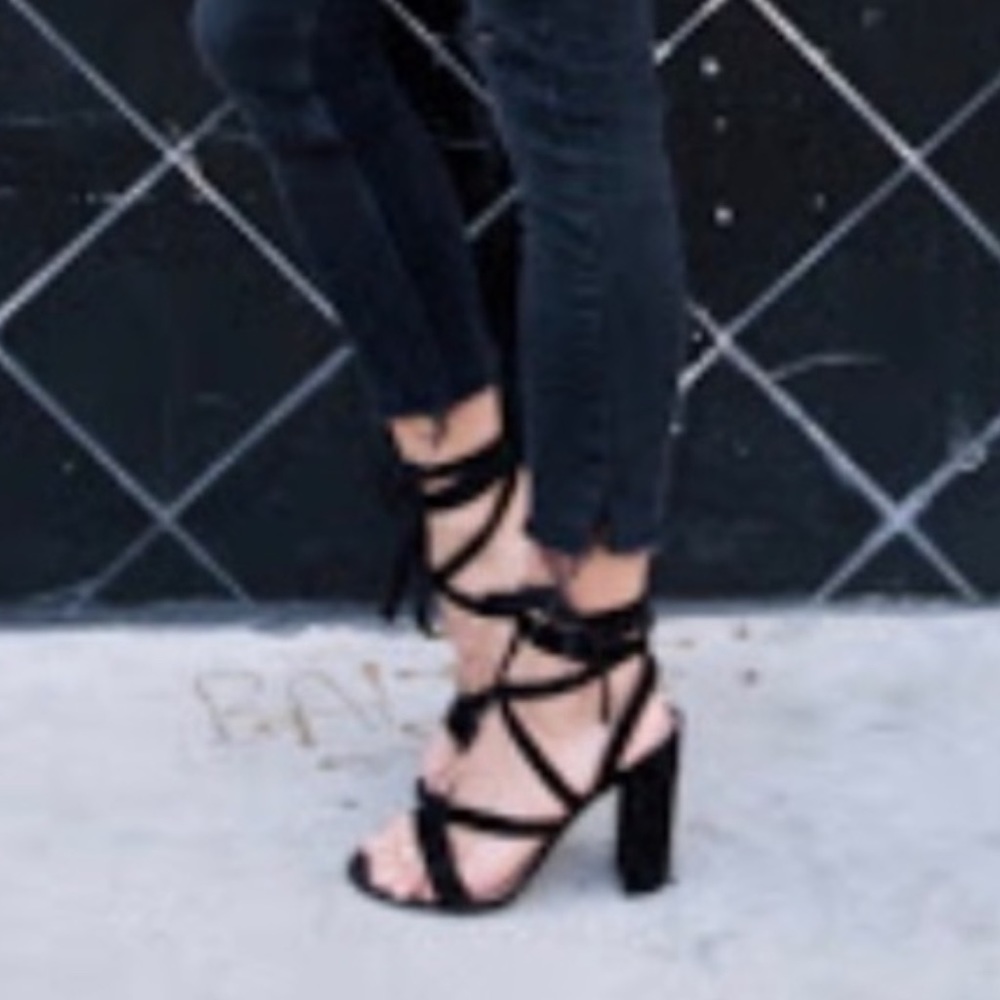Gianvito Rossi Janis High black suede sandals